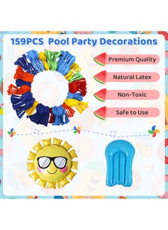 159Pcs Summer Pool Beach Party Decorations Splash Tropical Balloon Garland Arch Kit Sun Watermelon Foil Balloons For Kids Birthday Swimming Water Luau Hawaiian Baby Shower Party Decorations - pzsku/Z024F902153716099DBA5Z/45/_/1727694857/e1a8ae16-d884-4353-a778-9d16648efe00