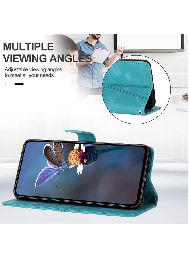 اس-توب جراب لهاتف Samsung Galaxy S24+ 5G، جراب جلدي بلون سادة مثلث الشكل - Image 4