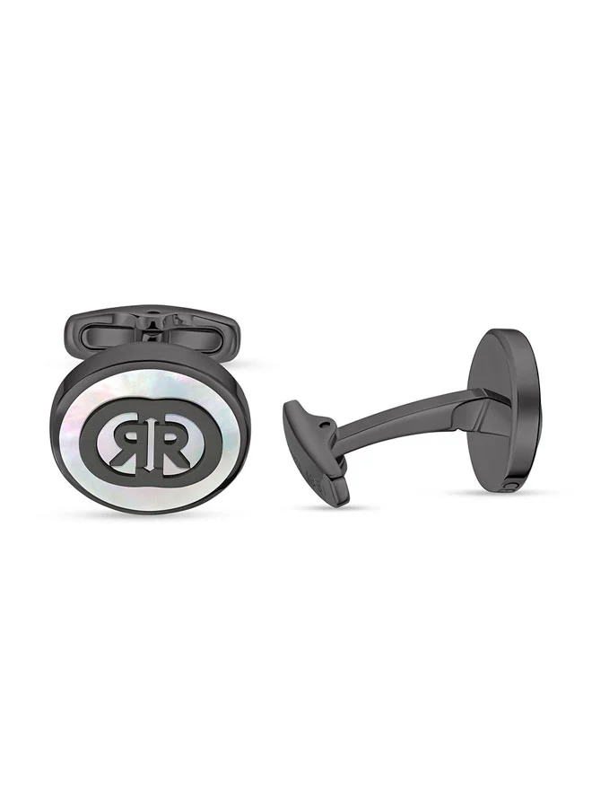 شيروتي 1881 CCRR Logo.3 Grey Men's Cufflink â€“ Modern and Sophisticated Design