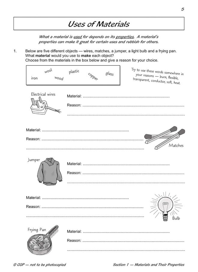 null - KS2 Science Year Five Workout: Properties & Changes of Materials - Image 1