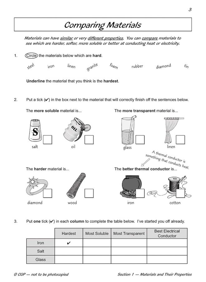 null - KS2 Science Year Five Workout: Properties & Changes of Materials - Image 1