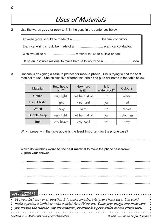 null - KS2 Science Year Five Workout: Properties & Changes of Materials - Image 1