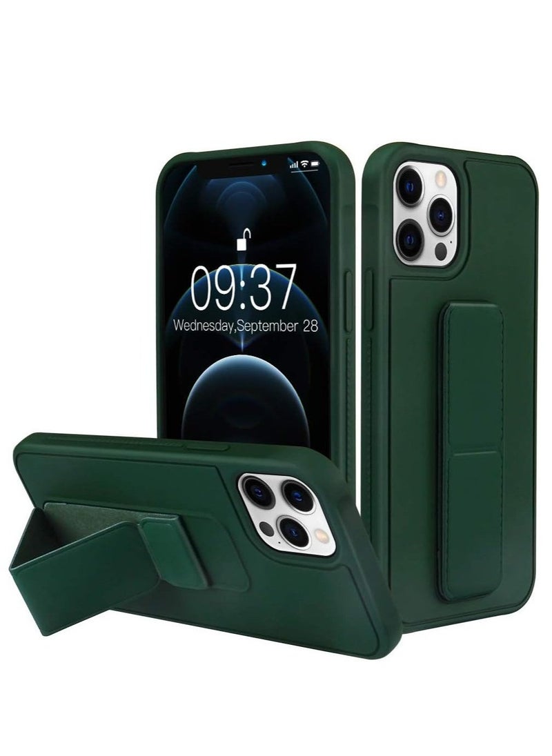 Raxoom Compatible with iPhone 12 Pro Max Case, Magnetic Sturdy Kickstand Phone Holder Case, [Vertical and Horizontal Stand] Lightweight Non Slip Hand Strap Cover - Image 1