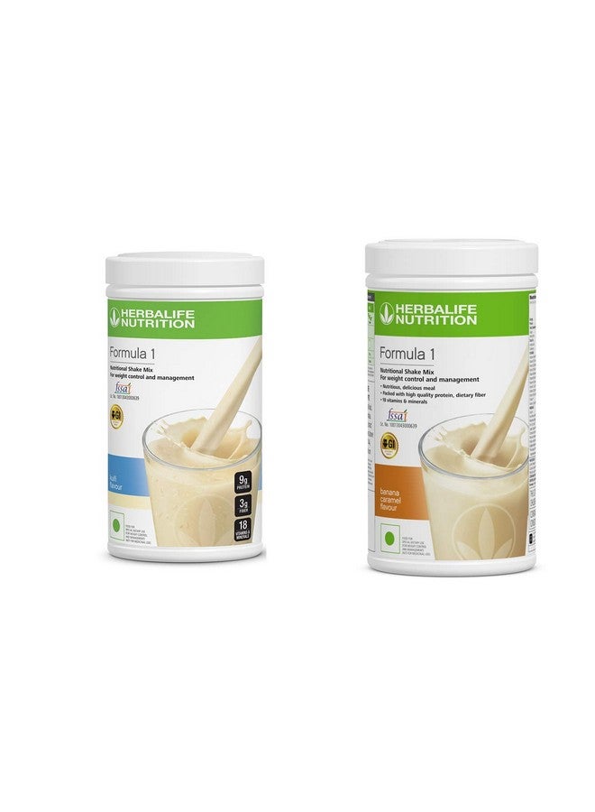 Herbalife Formula 1 Nutritional Shake Mix kulfi and Banana Caramel, 500 g Each - Combo Pack of 2 - Image 2