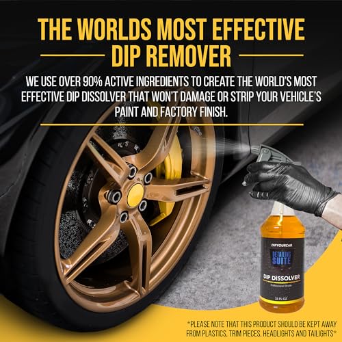 DipYourCar ديب يور كار دوت كوم مذيب بلاستي ديب - مزيل التشطيب، مزيل الطلاء، ومنظف للسيارات المطلية ببلاستي ديب - يذيب ويزيل الديب ليصبح رقيقًا للتقشير (32 أونصة زجاجة رذاذ) - Image 3