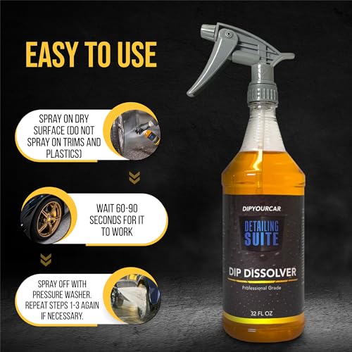 DipYourCar ديب يور كار دوت كوم مذيب بلاستي ديب - مزيل التشطيب، مزيل الطلاء، ومنظف للسيارات المطلية ببلاستي ديب - يذيب ويزيل الديب ليصبح رقيقًا للتقشير (32 أونصة زجاجة رذاذ) - Image 4