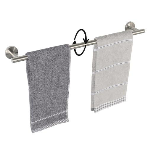 TocTen Bath Towel Bar - Thicken SUS304 Stainless Steel Bathroom Towel Holder, Towel Rod for Bathroom Heavy Duty Wall Mounted Towel Rack Hanger (24IN, Brushed Nickel) - Image 1