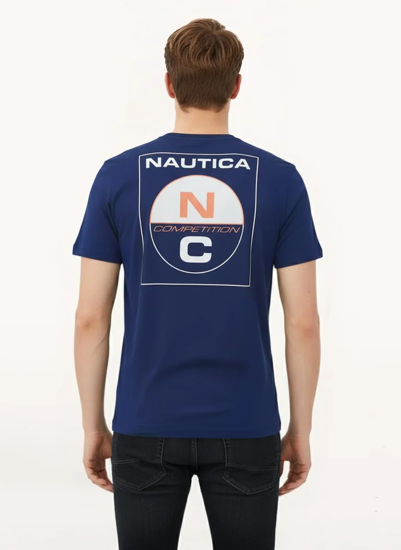 نوتيكا تيشيرت رجالي بأكمام قصيرة برسومات