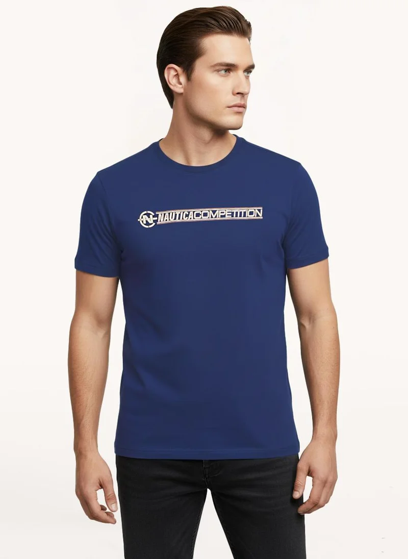 نوتيكا تيشيرت رجالي بأكمام قصيرة برسومات