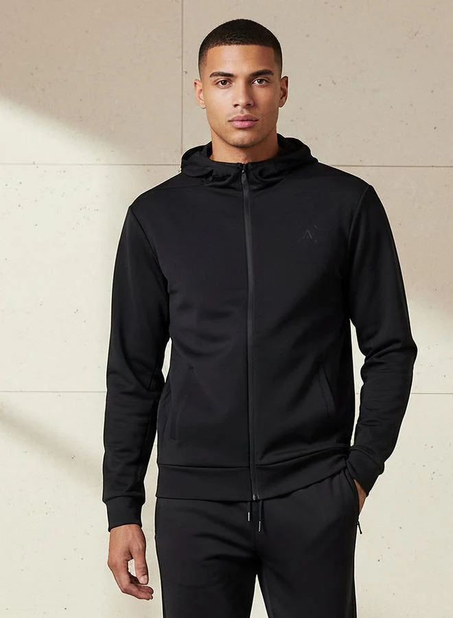 آكتف Men Performance Zip Through Hooded Jacket