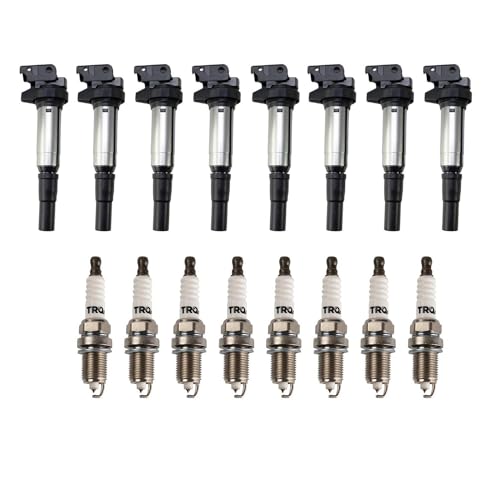 TRQ Ignition Kit Ignition Coil Spark Plugs Compatible with 2006-2010 BMW 550i 650i 2006-2008 750i 750Li - Image 1