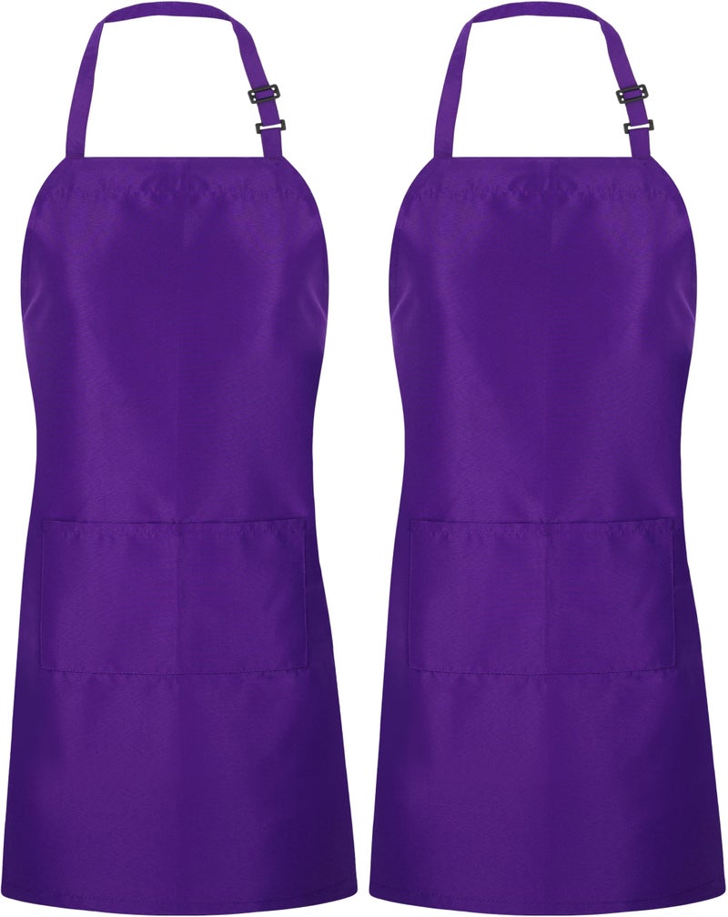 Utopia Kitchen 2 Pack Bib Apron  Adjustable with 2 Pockets  Water and Oil Resistant  Cooking Kitchen Chef Apron for Women Men - Image 3
