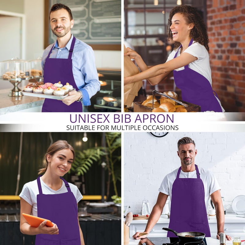 Utopia Kitchen 2 Pack Bib Apron  Adjustable with 2 Pockets  Water and Oil Resistant  Cooking Kitchen Chef Apron for Women Men - Image 5