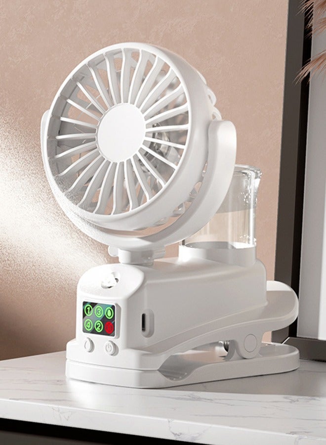 20000mAh Portable Misting Fan, USB Rechargeable Camping Fan with LED Light, Battery Operated for Outdoor, Tents, Beach, Travel - 450mL Water Tank