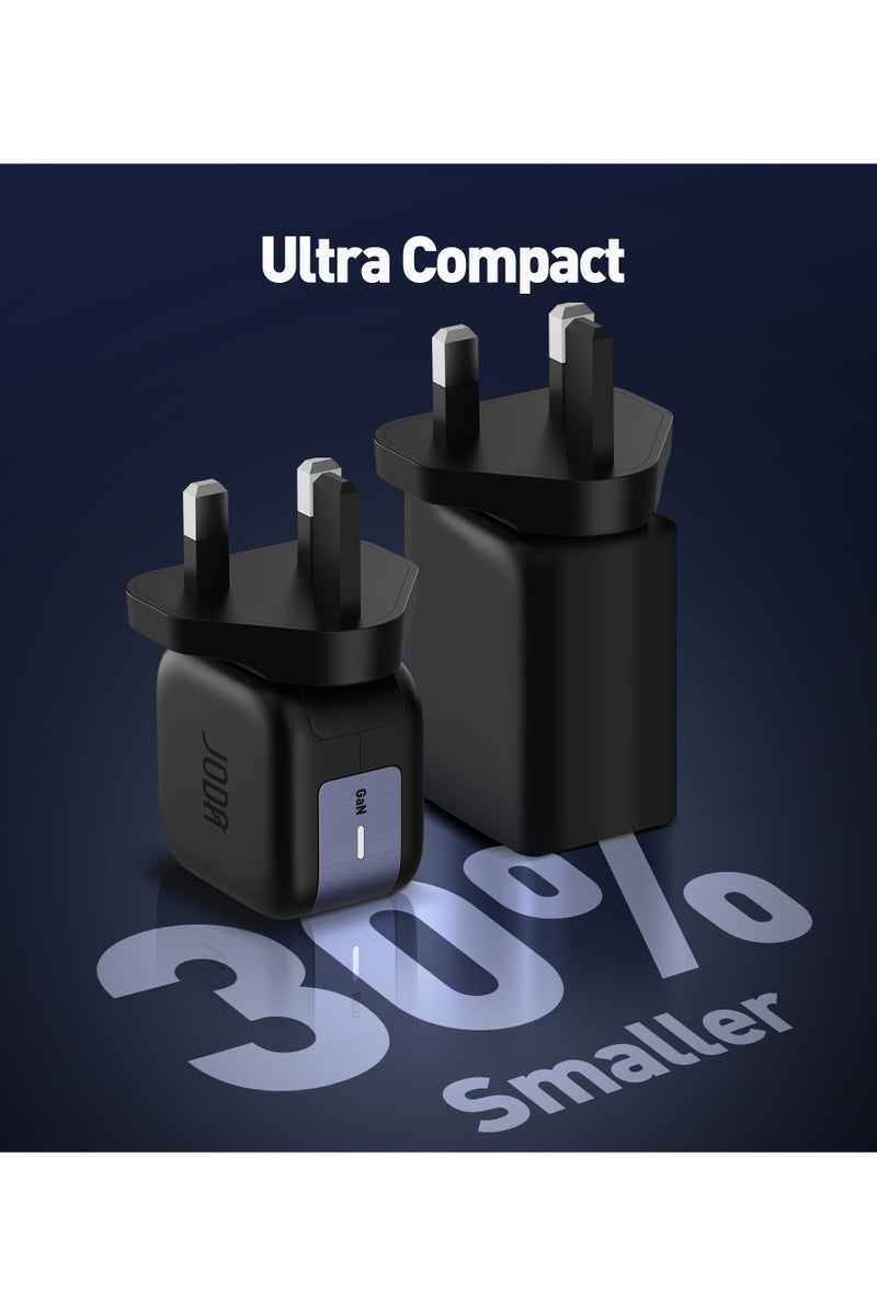 جودا اليابانية شاحن جداري بقوة 30 واط بمنفذ تايب سي - اسود - Image 4