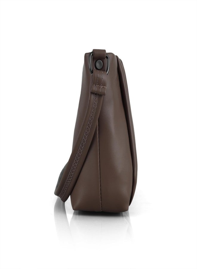 JI ACCESSORIES Quilted Crossbody Sling Bag for Women Soft Padded Design, Adjustable Strap, Compact Everyday Shoulder Purse (COFFEE) - Image 4