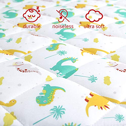 Moonsea Pack and Play Sheets Fitted, Breathable Thick Playard Lovely Print Cover 39"×27"×5" Compatible with Graco Pack n Play, Dinosaur - Image 2
