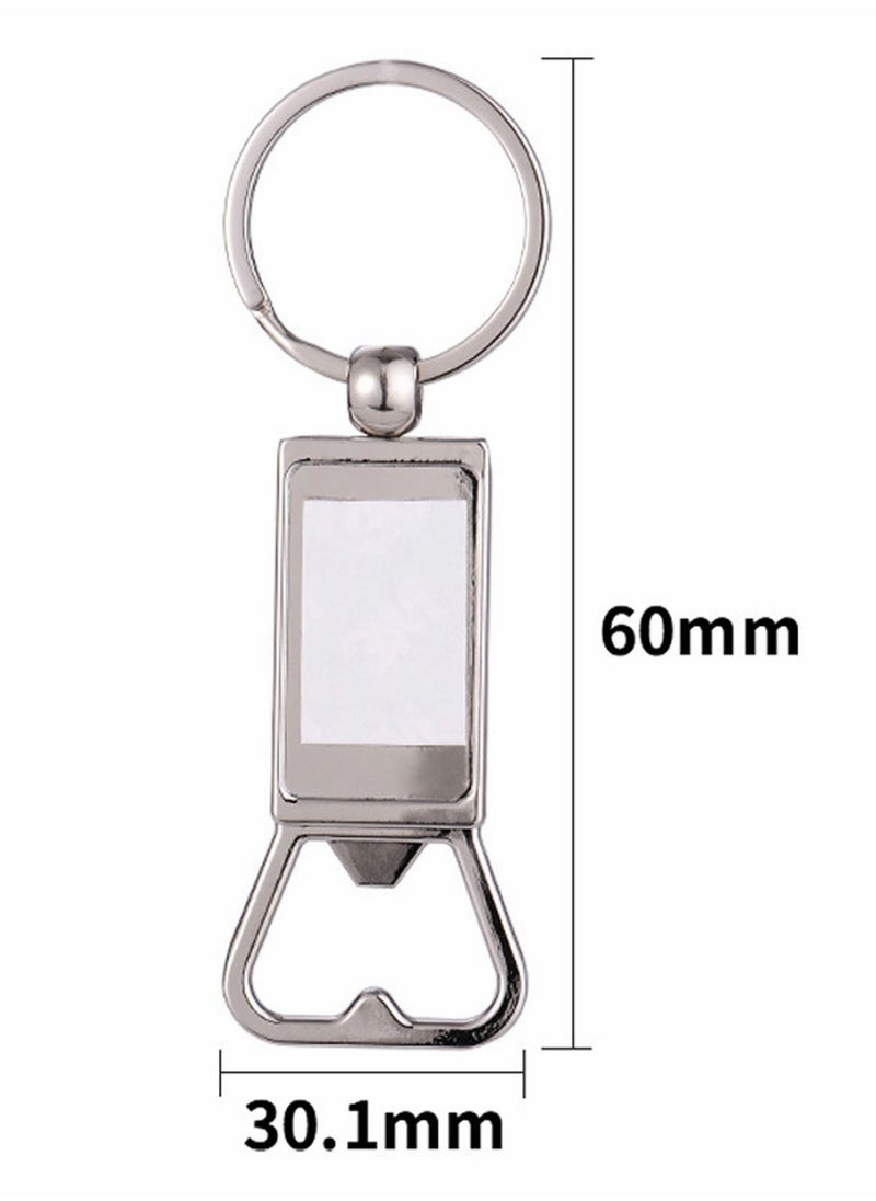 SYOSI Sublimation Blanks Products Keychain Bulk Set Creative Metal Blank Bottle Opener for DIY Arts Crafts Ornament Souvenir 10 Pack  - Image 5