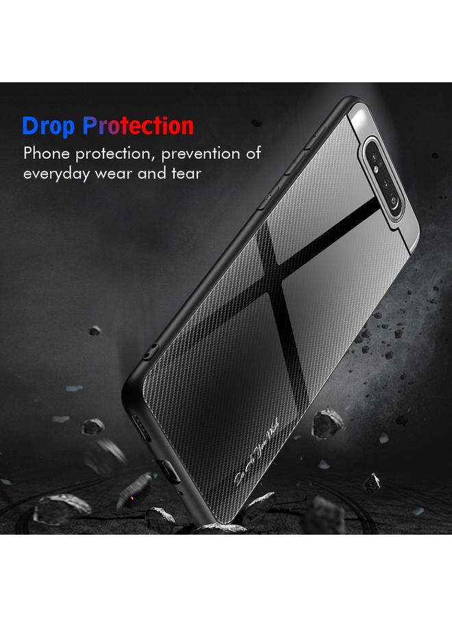 اس-توب جراب لهاتف Galaxy A80 / A90 جراب واقٍ من الزجاج المتدرج الملمس - Image 4