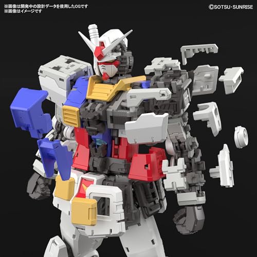 BANDAI SPIRITS بانداي هوبي - موبايل سوت غاندام - RX-78-2 غاندام إصدار 2.0، مجموعة نموذج بانداي سبيريتس RG 1/144 - Image 5