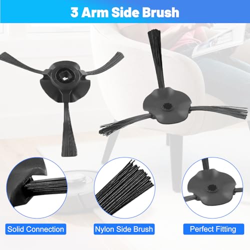 Detetap 6 Pack Side Brushes for Shark Matrix Robot Vacuum Cleaner RV2310, RV2310AE, AV2310, AV2310AE, RV2300, RV2300S, RV2320S, UR2350AE Replacement Parts - Image 3