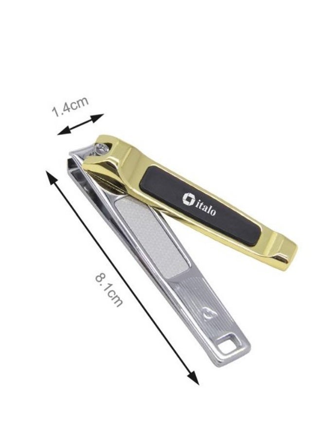 ITALO Nail Clippers, Heavy Duty Stainless Steel Toenail Clippers with Fingernail File Suitable for Thick Fingernails and Toenails, Professional Nail Trimming Tool - Image 2