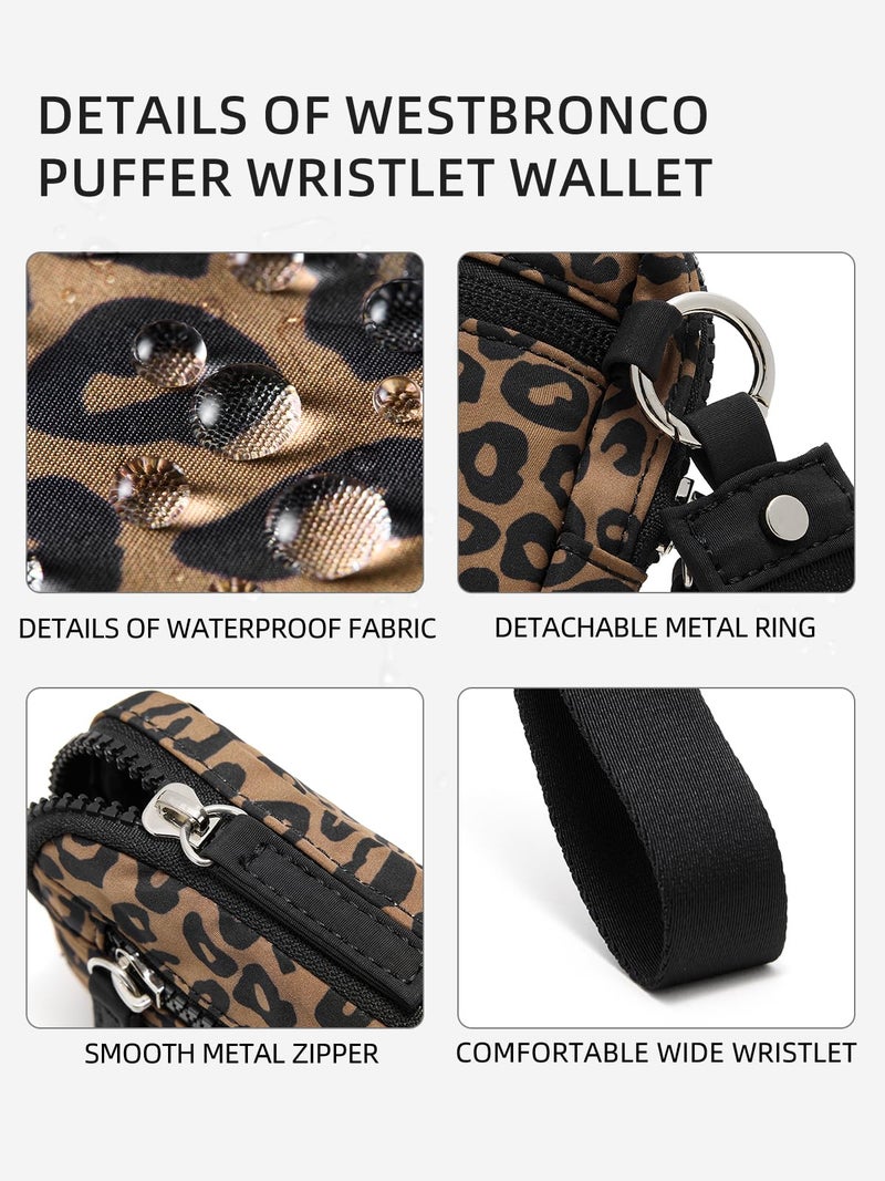 WESTBRONCO Wristlet Wallets for Women Nylon Quilted RFID Wallet with 3 Zipper Purse for Travel Credit Card Holder Phone Organizer - Image 5