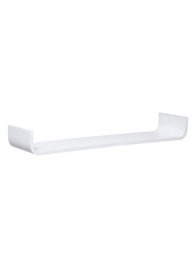 Five Simply Smart Fixy Curved Rectangular Floating Wall Shelf White 80 cm 193636A - Image 1