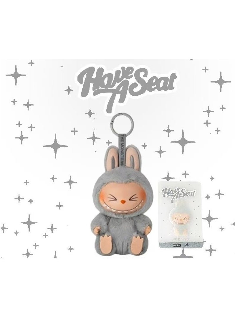 LABUBU Labubu 2nd Generation Pop Mart Macaron Face Blind Box Plush Doll Toy Labubu Doll Key Pack  - Image 1