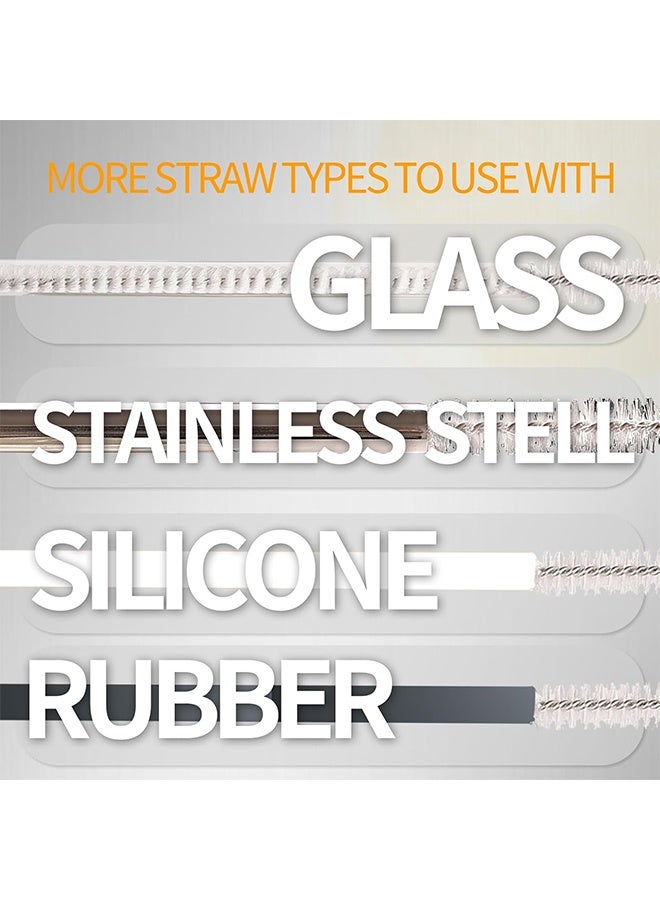 Heavy Duty Straw Cleaner Brush - 4 Pack 12.6 Inch Flexible Full-Cover Brushes with Large Handle, Reusable Pipe & Tube Cleaner Set (0.23", 0.31", 0.39", 0.47" Diameters) - Image 4
