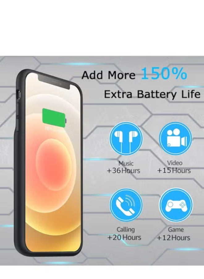 GULFLINK Wireless Protective Charging Case Cover For iPhone 15 Pro Max 5000mah Black - Image 5