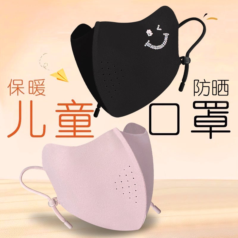 Children'S Warm Mask Fleece-Lined Girls Boys Collagen Sunscreen Windproof Warm Mask - Image 5