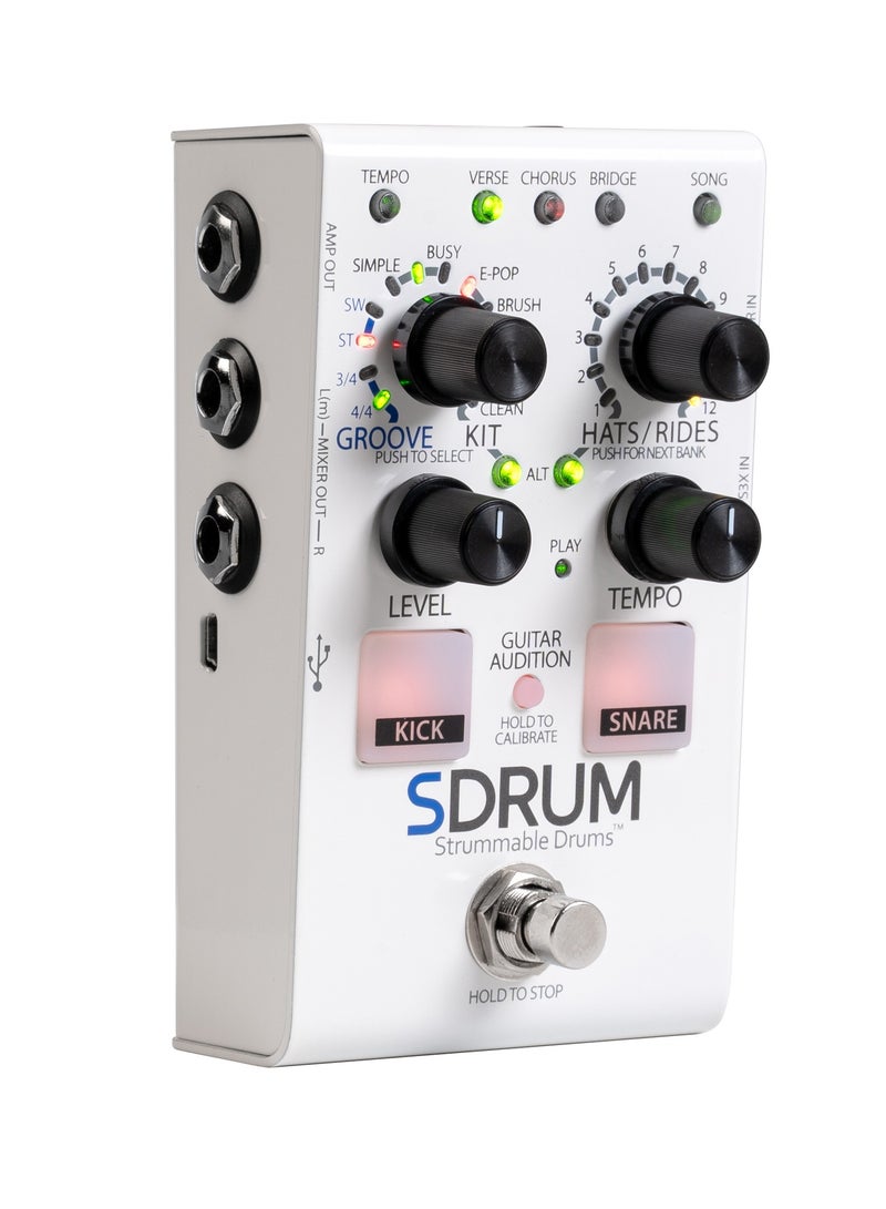 digi-tech DigiTech SDRUM-V-04 – Band Creator Series Strummable Drums Pedal | BeatScratch Technology | 5 Drum Kits | JamSync Support | Studio Quality Samples - Image 3