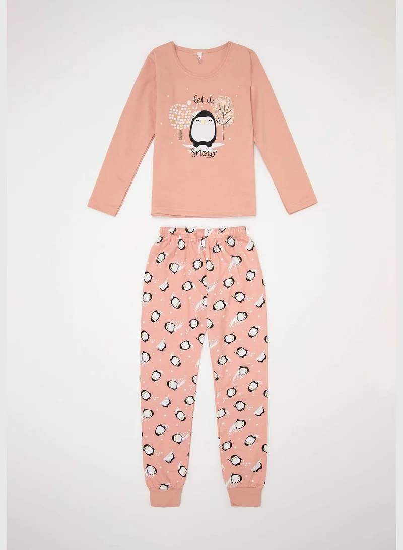 DeFacto 2 Pack Girl Homewear Regular Fit Knitted Pyjamas