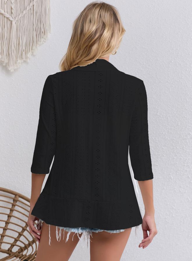 تايك تو كارديجان مفتوح من الأمام بتفاصيل ثقوب - Image 5