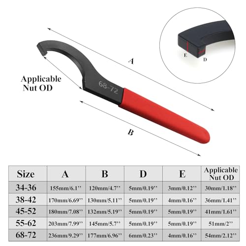 PRO BAT Universal Motorcycle Shock Absorber Spanner Wrench Hook Pin Spanner Wrench Shocker Shokie Adjusting Tools C Spanner for Pit Quad Dirt Bike ATV 34-36 - Image 3