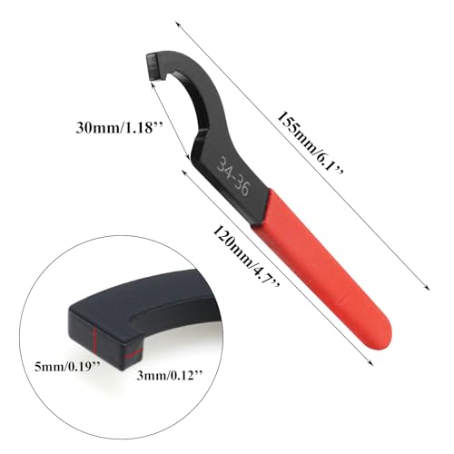 PRO BAT Universal Motorcycle Shock Absorber Spanner Wrench Hook Pin Spanner Wrench Shocker Shokie Adjusting Tools C Spanner for Pit Quad Dirt Bike ATV 34-36 - Image 2