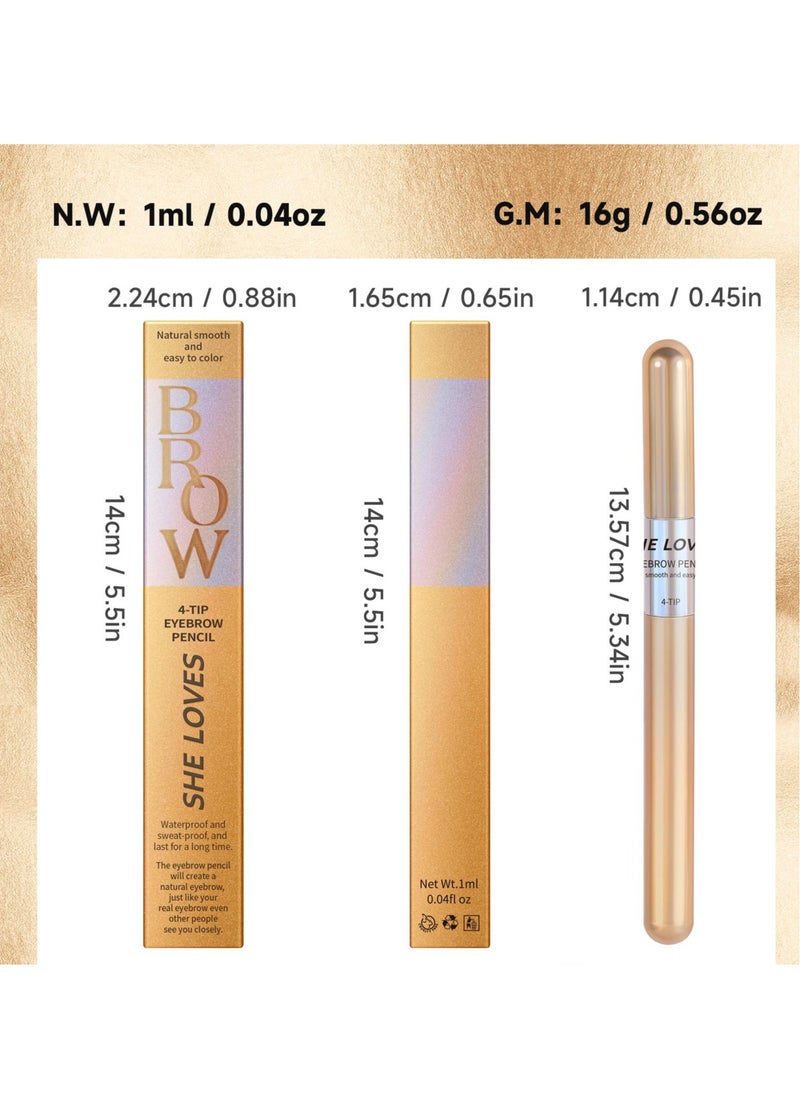 Excefore - Eyebrow Pencil, Micro blade pen for eyebrows, Water Resistant, Creates Natural Looking Brows Effortlessly, Smudge Proof Fine Stroke Microblading Pencil Eyebrow Pencil, Black - Image 1