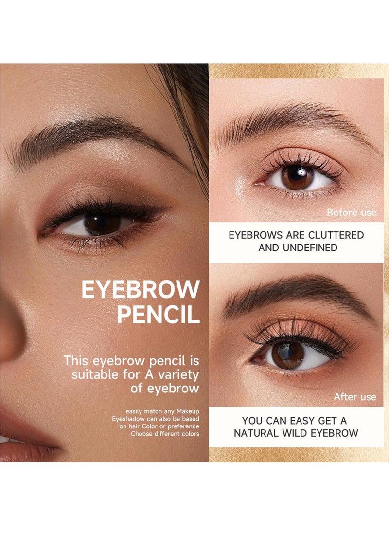 Excefore - Eyebrow Pencil, Micro blade pen for eyebrows, Water Resistant, Creates Natural Looking Brows Effortlessly, Smudge Proof Fine Stroke Microblading Pencil Eyebrow Pencil, Black - Image 1