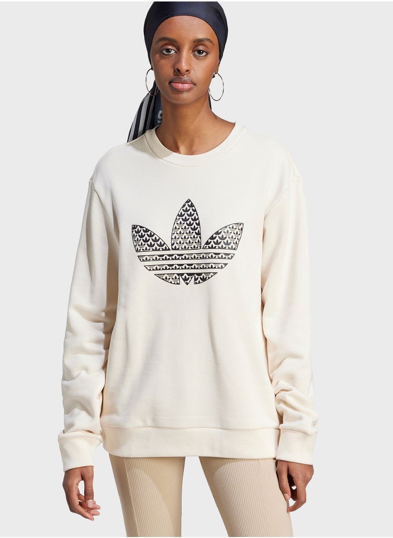 adidas Originals - Monogram Infill Crewneck Sweatshirt - Image 1