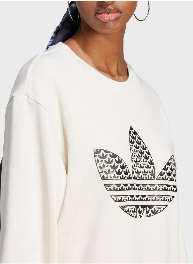 adidas Originals - Monogram Infill Crewneck Sweatshirt - Image 1
