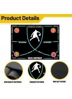 SYOSI Basketball Footwork Mat Portable Indoor silent asketball training equipmentm AntiSlip Agility Footstep Training Mat Agility Training Equipment for All Levels Improve Speed Strength Coordination  - Image 4