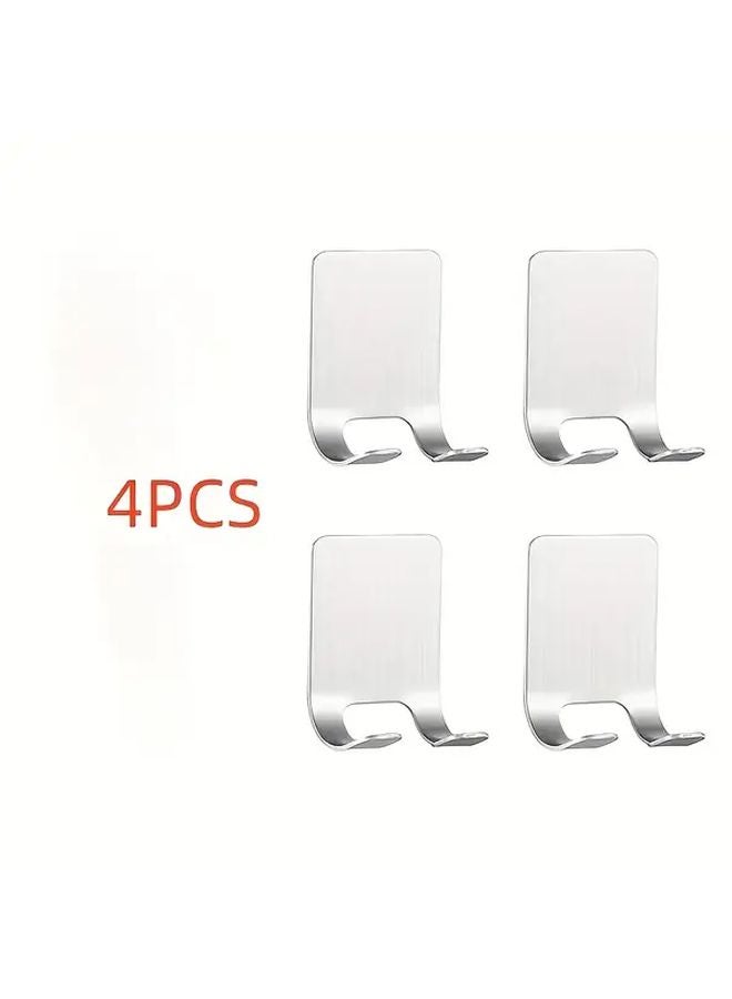 4 Pieces No Drill Shaving Razor Holder Wall Hooks For Bathroom Storage - Image 1