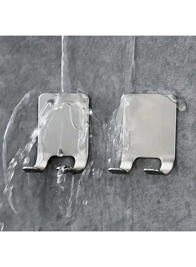 4 Pieces No Drill Shaving Razor Holder Wall Hooks For Bathroom Storage - Image 4