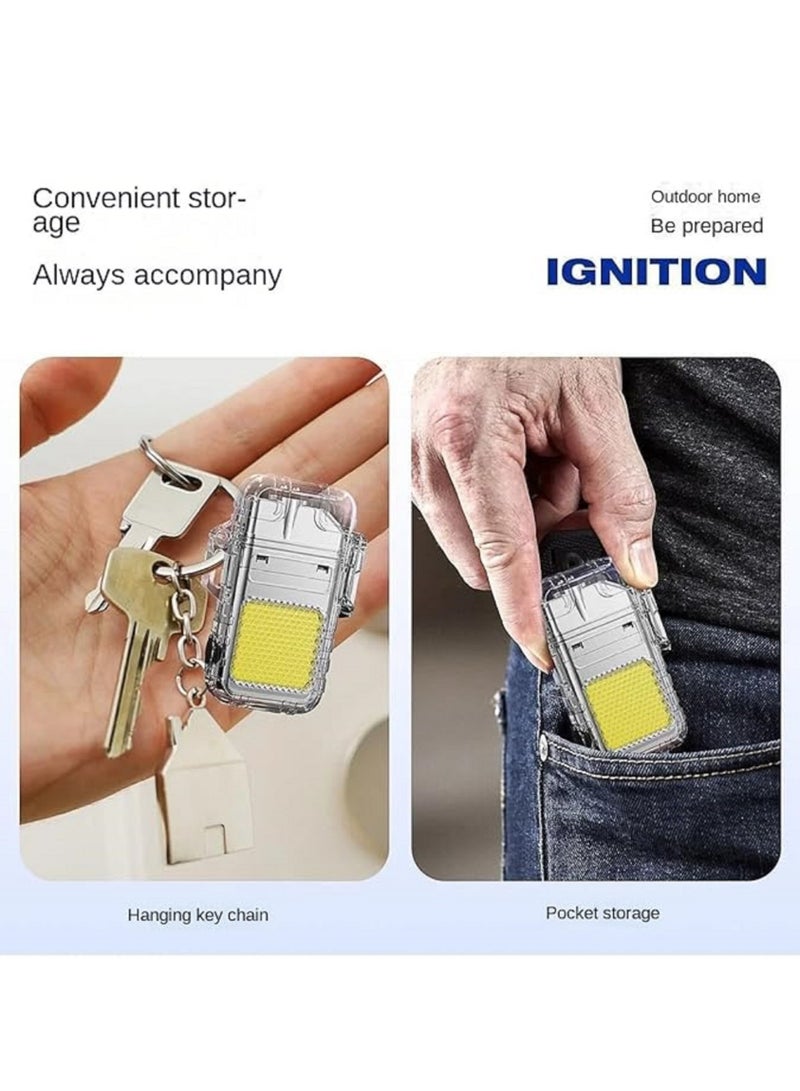 كشاف LED قابل لإعادة الشحن بثلاثة أوضاع إضاءة، ولاعة سجائر مدمجة، مصباح محمول متعدد الوظائف. - Image 4
