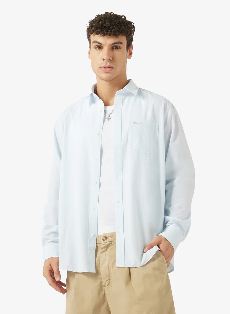 Pocket Detail Button Down Regular Fit Shirt