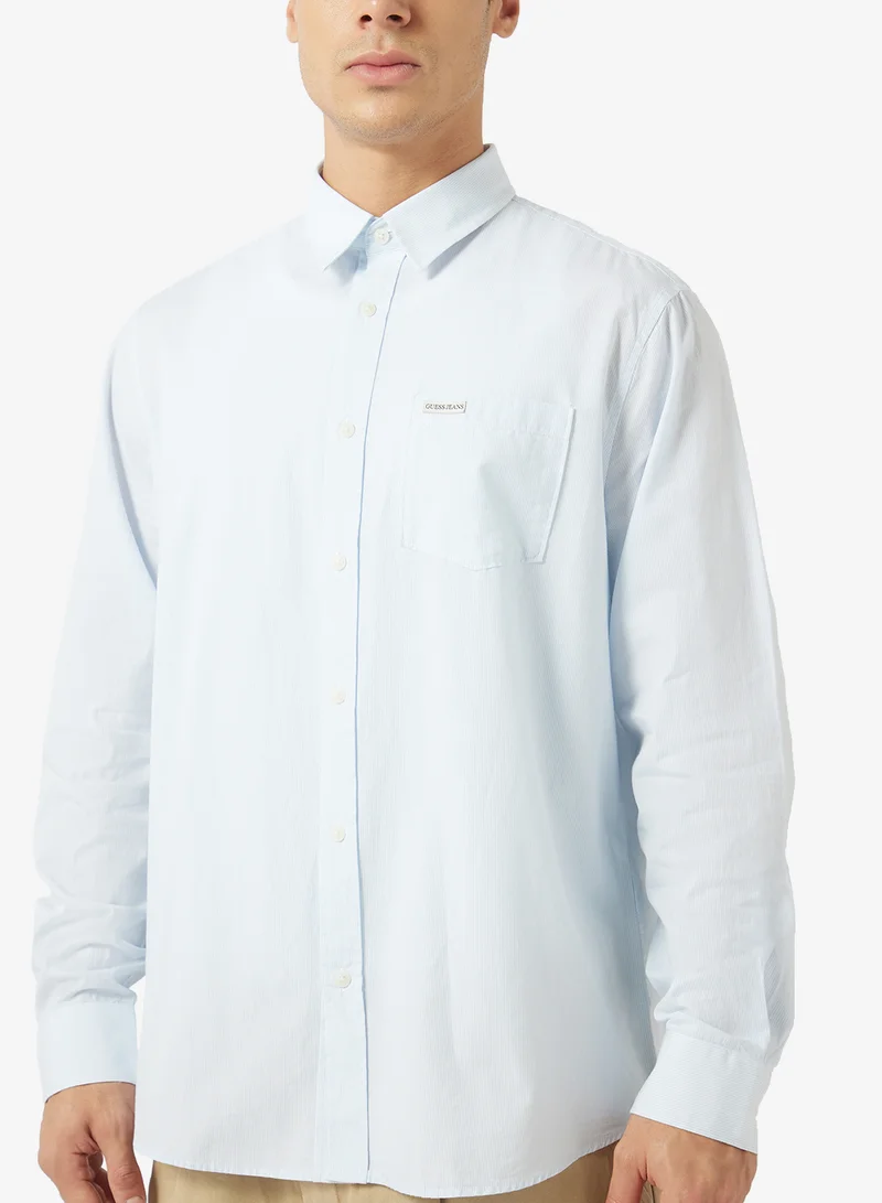 Guess  Pocket Detail Button Down Regular Fit Shirt for Men | Best Price UAE