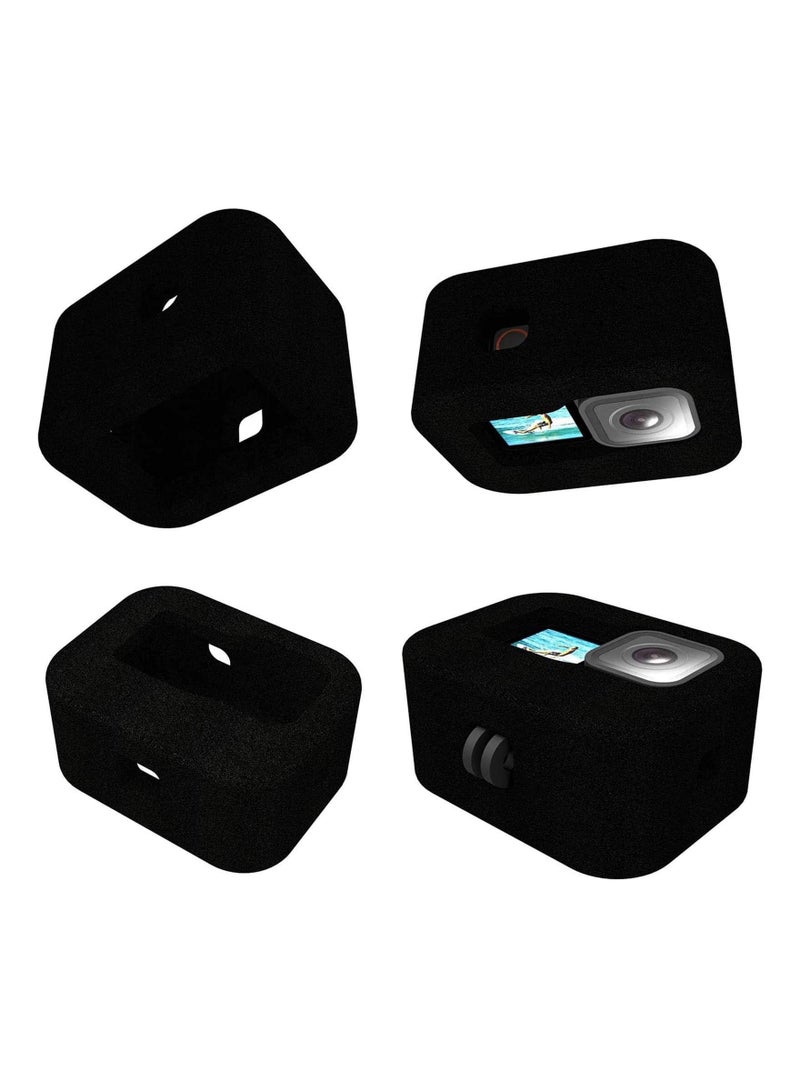 SYOSI Foam Windslayer Housing Case for Hero 10/ 9, Windscreen Windshield Windslayer Cover Muffler Housing Frame Case Compatible for Gopro Hero 10/ 9 (Black 2 Pack) - Image 3