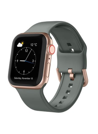 Replacement Strap For Apple Watch Series 8 41mm Pin Buckle Silicone Watch Band Olive - pzsku/Z025139080C8D8D82A0B9Z/45/_/1714875646/1861486e-fa57-42b7-8ea5-205dc4567cea