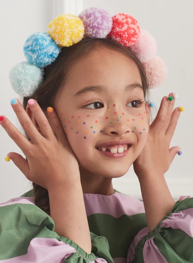 Meri Meri Rainbow Pompom Headband - Image 2